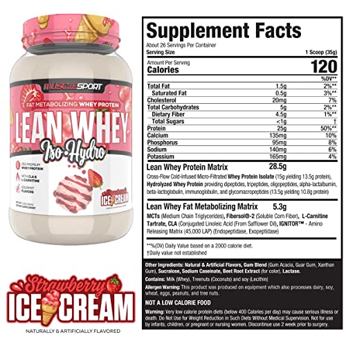 Musclesport Lean Whey Revolution™ Protein Powder - Whey Protein Isolate - Low Calorie MusclesportUS supplements