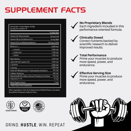 BLACKLABEL Supplements - PRE Hustle - Pre-Workout Dietary Supplement - Supports Energy BLACKLABEL SupplementsUS supplements
