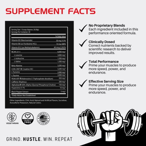 BLACKLABEL Supplements - PRE Hustle - Pre-Workout Dietary Supplement - Supports Energy BLACKLABEL SupplementsAu supplements