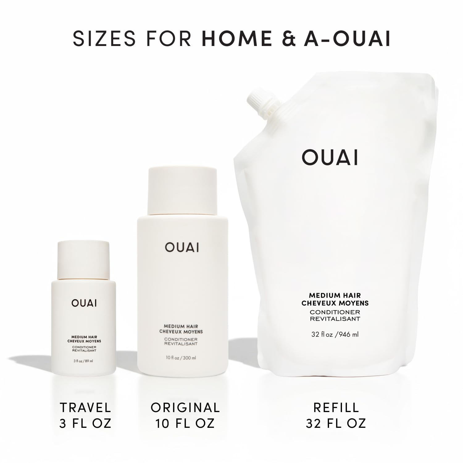 OUAI Medium Conditioner Travel Size - Hydrating Hair Conditioner with Coconut Oil, Babassu Oil, and Keratin - Strengthens, Repairs and Adds Shine - Paraben and Phthalate Free Hair Care Products (3 Oz) OUAIAu supplements