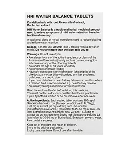 HRI Water Balance (Water Retention) THR - R- 60tabs HRIUS supplements