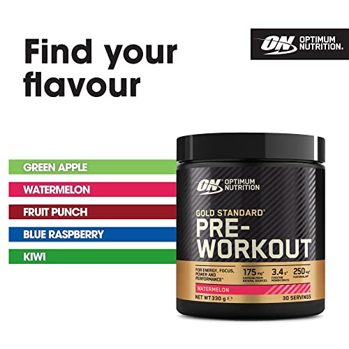 Optimum Nutrition Gold Standard Pre Workout Watermelon Flavoured Powder, 330g Optimum NutritionUS supplements