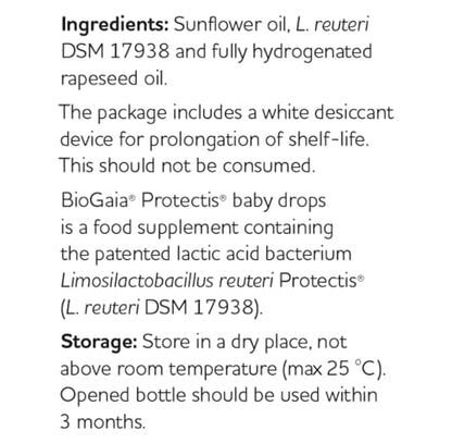 BioGaia Protectis Probiotic Drops 5ml Suitable For NewBorn Babies To Balance Baby's Gut BioGaiaUS supplements