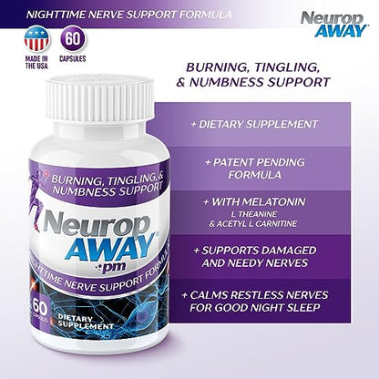 NeuropAWAY Nerve Support PM | 60 Capsules NeuropAWAYUS supplements
