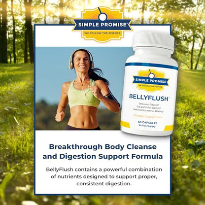 Simple Promise - BellyFlush - Detox and Colon Cleanse - Supports Digestive Health, 60 Capsules Simple PromiseUS supplements