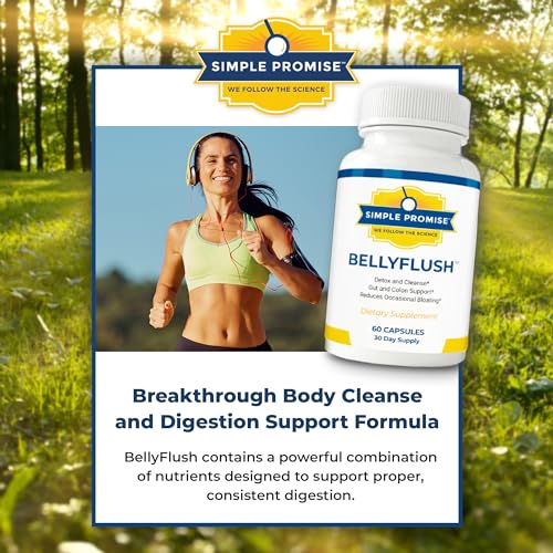Simple Promise - BellyFlush - Detox and Colon Cleanse - Supports Digestive Health, 60 Capsules Simple PromiseAu supplements