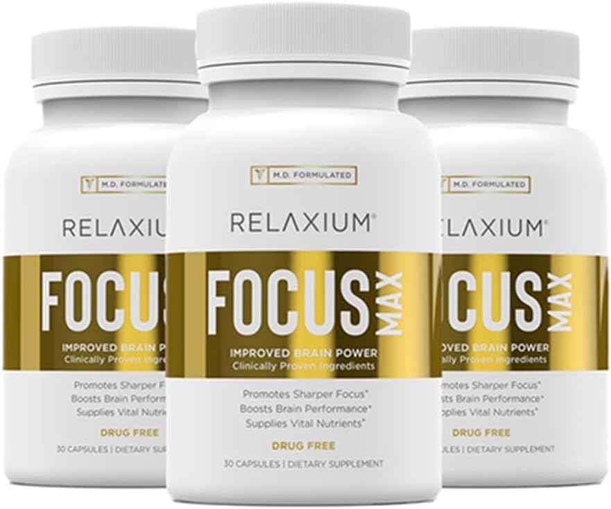 Relaxium FocusMax, Brain & Focus Health Supplement, Proven Concentration RelaxiumAu supplements