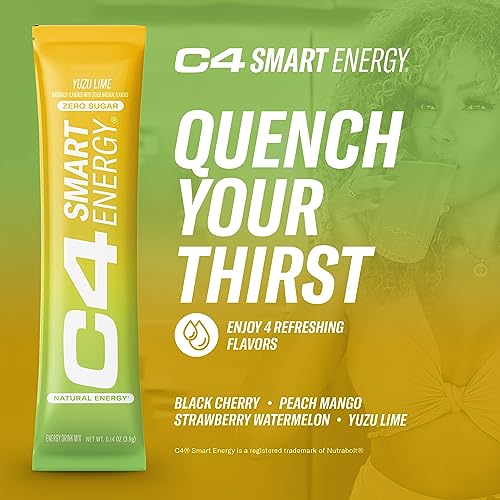 C4 Smart Energy Powder Stick Packs - Sugar Free Performance Fuel & Nootropic Brain CellucorUS supplements