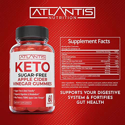 Sugar-Free Keto ACV Gummies for Weight Loss - Apple Cider Vinegar Keto ACV Gummies Atlantis NutritionUS supplements