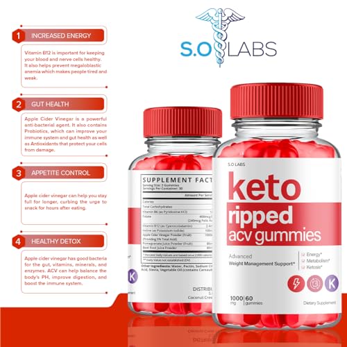 (2 Pack) Keto Ripped ACV Gummies Advanced Weight Loss, Keto Ripped Keto + ACV Gumm S.O LabsAu supplements
