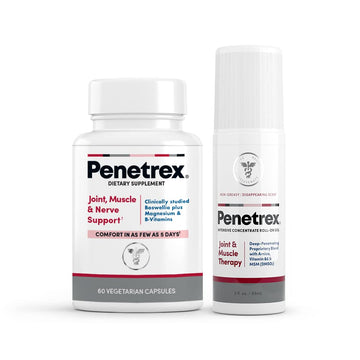 Penetrex Joint, Muscle and Nerve Support Supplement with 3 oz Joint & Muscle Therapy Roll-On Gel PenetrexAu supplements