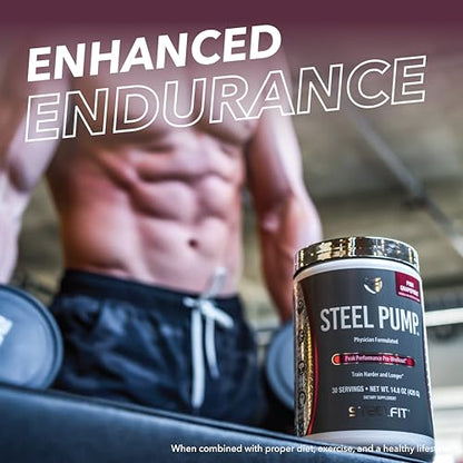 SteelFit Steel Pump - Advanced Pre-Workout Powder Drink - 30 Servings - Peak Performance SteelFitUS supplements