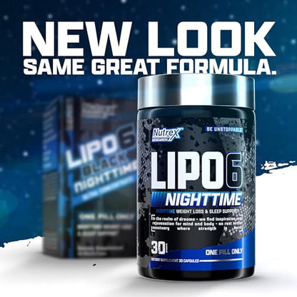 Nutrex Lipo 6 Nighttime Fat Burner | Melatonin Sleep Aid & Weight Loss Diet Pills Nutrex ResearchUS supplements