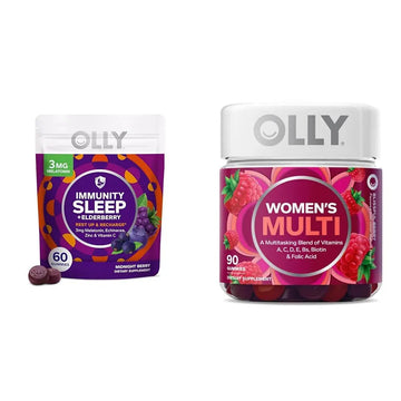 OLLY Immunity Sleep and Women's Multivitamin Gummy Vitamin Bundle (60 + 90 Count) OLLYAu supplements