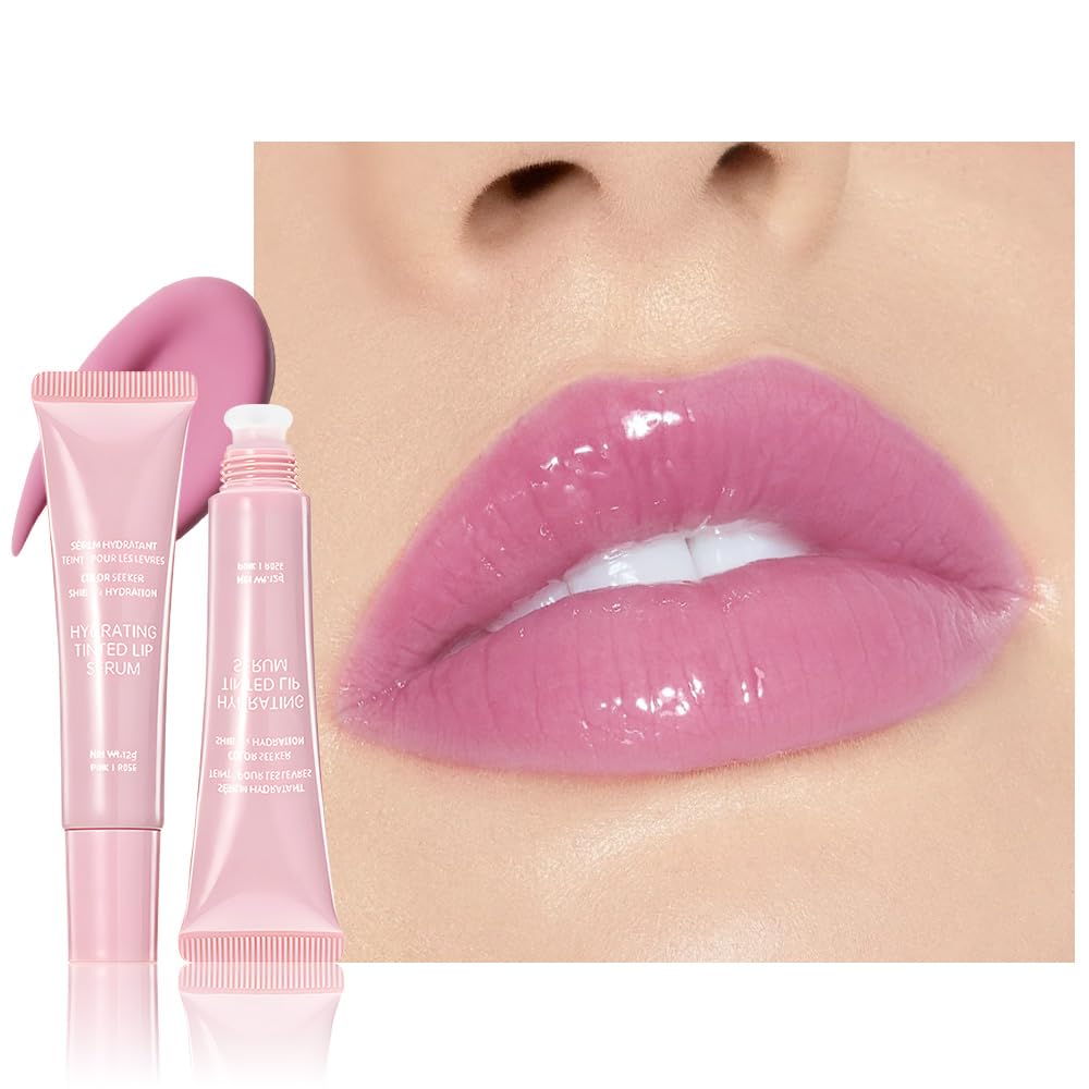 FeiCuiYun Lip Tinted Glowy Balm Hydrating Tinted Lip Serum Lip Gloss, Ultra-Hydrating Natural Vegan Lip Balm, Sheer-Tinted Shine & Hydration, Soothes & Softens Dry Lips Skincare (Light Pink) FeiCuiYunAu supplements