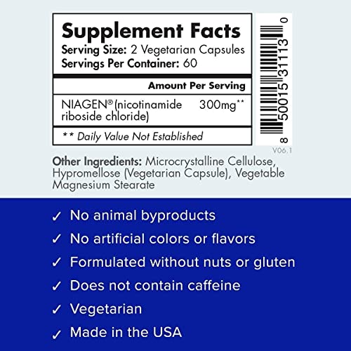 TRU NIAGEN 150mg | Patented Nicotinamide Riboside NAD+ Supplement TRU NIAGENUS supplements