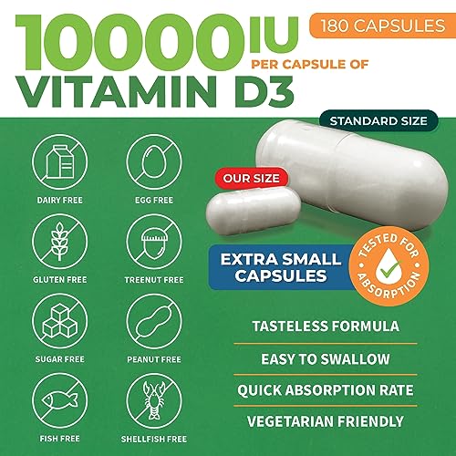 ForestLeaf - Vitamin D3 IU Weekly Supplement (Unflavored -10000-180 Count) ForestLeafUS supplements