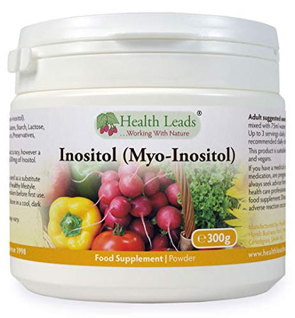 Inositol (Myo-Inositol) Powder 300g, Also Called Vitamin B8, High Absorption, Vegan Health Leads ...Working With NatureUS supplements