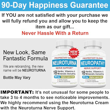 Neuropathy Support Supplement with 600 mg Pure Alpha Lipoic Acid NuturnaUS supplements