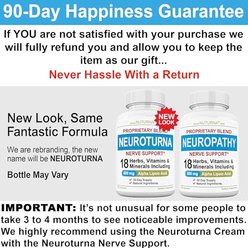 Neuropathy Support Supplement with 600 mg Pure Alpha Lipoic Acid NuturnaUS supplements