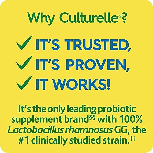 Culturelle Health & Wellness Daily Probiotic Supplement For Men & Women, Helps Support Your Immune System, Occasional Diarrhea, Gas & Bloating, 15 Billion CFUs, Non-GMO, 50 Count CulturelleAu supplements