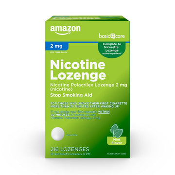 Amazon Basic Care Nicotine Polacrilex Lozenge, 2 mg (Nicotine), Mint Flavor Amazon Basic CareAu supplements
