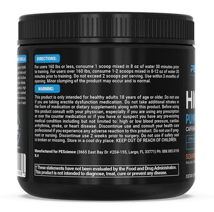 PEScience High Volume Nitric Oxide Booster Pump Pre Workout Powder, Sour Peach Candy PEScienceUS supplements