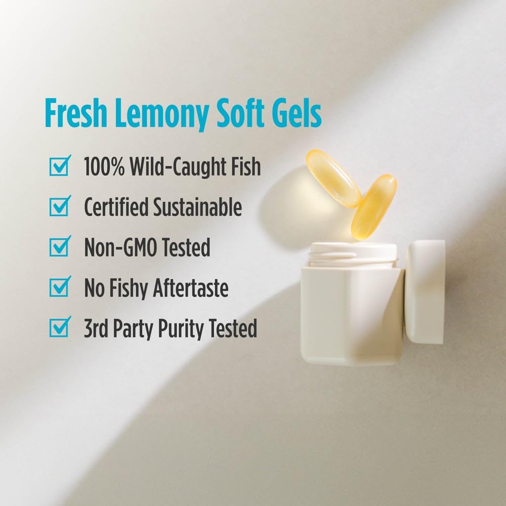 Nordic Naturals Ultimate Omega, Lemon Flavor - 90 Soft Gels - 1280 mg Omega-3 - High-Potency Omega-3 Fish Oil Supplement with EPA & DHA - Promotes Brain & Heart Health - Non-GMO - 45 Servings Nordic NaturalsAu supplements