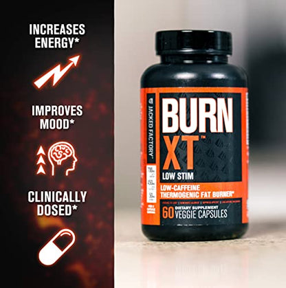 Jacked Factory Burn-XT Low Caffeine, Low Stim Weight Loss Supplement Jacked FactoryUS supplements