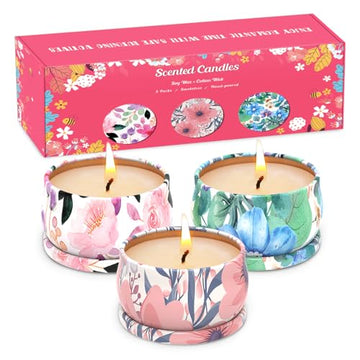 3 Pack Scented Candles Set for Christmas Thanksginving Gift, Relaxing Aromatherapy Candles Gift HenalerAu supplements