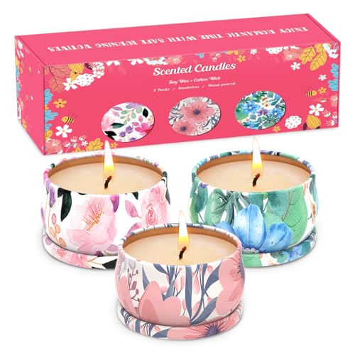 3 Pack Scented Candles Set for Christmas Thanksginving Gift, Relaxing Aromatherapy Candles Gift HenalerAu supplements