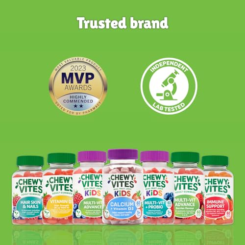 Chewy Vites Beauty Collagen 60 Gummy Vitamins |Hydrolised Collagen, CoQ10, Biotin + Vitamins | 1 Month Supply | Real Fruit Juice | Berry Flavour | 2-a-Day | CHEWY VITESAu supplements