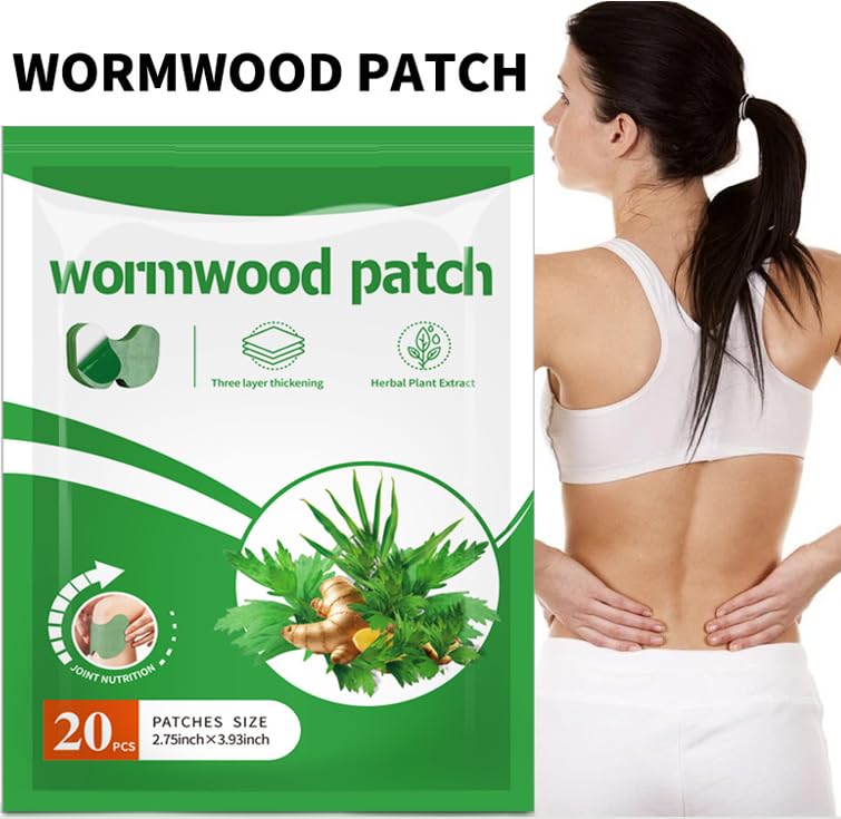 NiTa HyHy Wormwood Knee Pain Patches,Herbal Knee Patches for Pain Relief Extra Strength,Sciatica Pain Relief,for Knee, Back, Neck, Shoulder,20 Count NiTa HyHyAu supplements