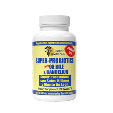 Sunshine Naturals Super Probiotics Supplement. Improves Digestion, Gut Health, Immune System Support, and Healthy Bowel Function. Promotes Healthy Flora. 100 Capsules. Sunshine NaturalsAu supplements
