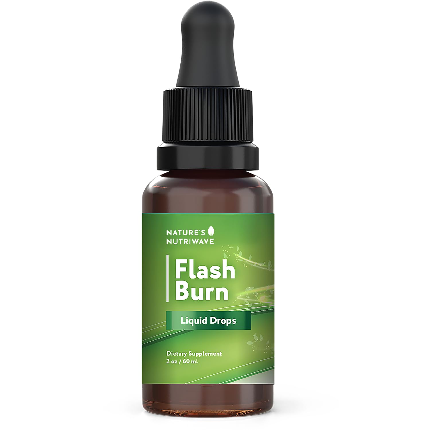 Flash Burn – Natural Plant-Based Liquid Supplement with Maca, Grape Seed, Green Tea & Ginseng – Made in USA, Non-GMO, Gluten-Free, Dairy-Free, Vegetarian - 2 Fl Oz (40 mL), 1 Month Supply Nature’s NutriWaveAu supplements