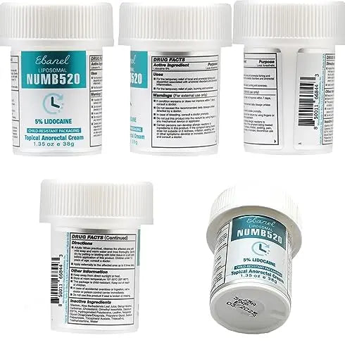 Ebanel 5% Lidocaine Numbing Cream, 2-Pack Pain Relief Burn Itch Numb Cream, Maximum Strength Topical Anesthetic with Allantoin, Vitamin E for Local and Anorectal Uses, Hemorrhoid Treatment EbanelAu supplements