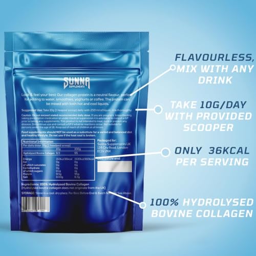 SUNNA SUPPLEMENTS - Halal Bovine Collagen Protein Powder for Hair, Skin, Nails and Joints SUNNA SUPPLEMENTSAu supplements