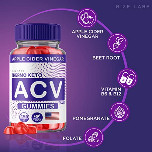 rize labs (2 Pack) Thermo Keto Gummies - ACV for Advanced Weight Loss with Apple Cider rize labsUS supplements