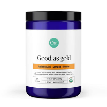 Ora Organic Golden Milk Powder - Ayurvedic Turmeric Powder with Organic Adaptogens - Ashwagandha, Reishi and Ginger | Organic, Gluten-Free, Soy-Free, Vegan, Non-GMO - Maple & Vanilla, 30 Servings Ora OrganicUS supplements