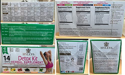 Hyleys Detox Tea 14 Days Kit - 42 Tea Bags - Herbal Supplement - Mother's Mother's Day HYLEYSUS supplements