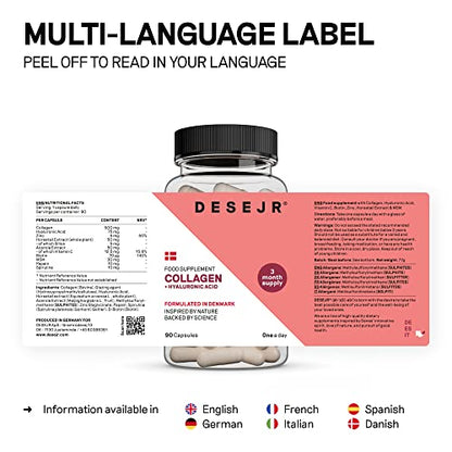DESEJR Collagen & Hyaluronic Acid 90 Capsules (3 Months) DESEJRUS supplements