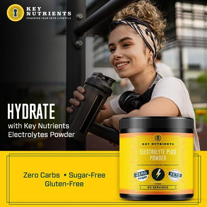 Key Nutrients Electrolytes Powder - Tropical Peach Mango Drink Mix 90 Servings KEY NUTRIENTSUS supplements