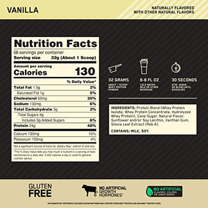 Optimum Nutrition Gold Standard 100% Whey Protein Powder 4.8 (Packaging May Vary) Optimum NutritionUS supplements
