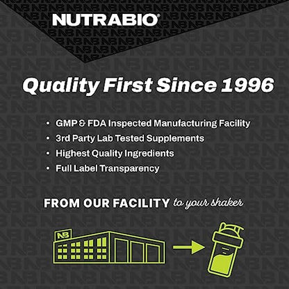 NutraBio Classic Whey Protein Powder- Full-Spectrum Amino Acid Profile - No Fillers NutraBioUS supplements