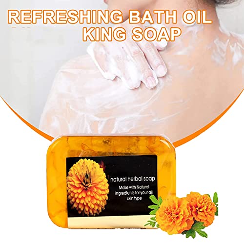 NHIKLATA 2PCS Turmeric Handmade Soap, Natural Organic Ginger Soap, Lymphatic NHIKLATAUS supplements