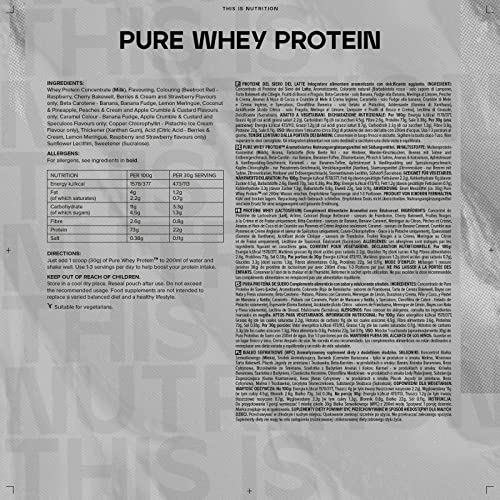 Bulk Pure Whey Protein Powder Shake, Berries and Cream, 2.5 kg, Packaging May Vary BulkAu supplements