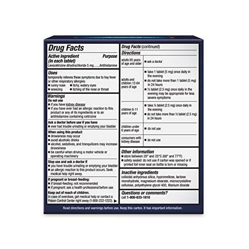 Xyzal Allergy Pills, 24-Hour Allergy Relief, 80-Count, Original Prescription Strength XyzalAu supplements