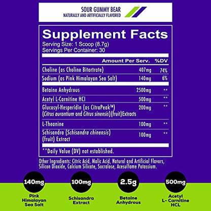 REDCON1 Big Noise Non Stim Preworkout, Sour Gummy Gear - Betaine Anhydrous & Acetyl L REDCON1US supplements