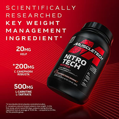 Protein Powder for Weight Loss - MuscleTech Nitro-Tech Ripped - Whey Protein Powder MuscleTechUS supplements