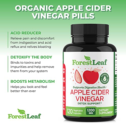ForestLeaf - Apple Cider Vinegar Capsules with Cayenne Pepper Powder 1200mg ForestLeafUS supplements